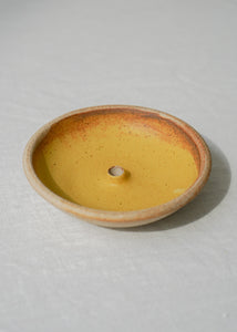 Stoneware Incense Holder Yellow