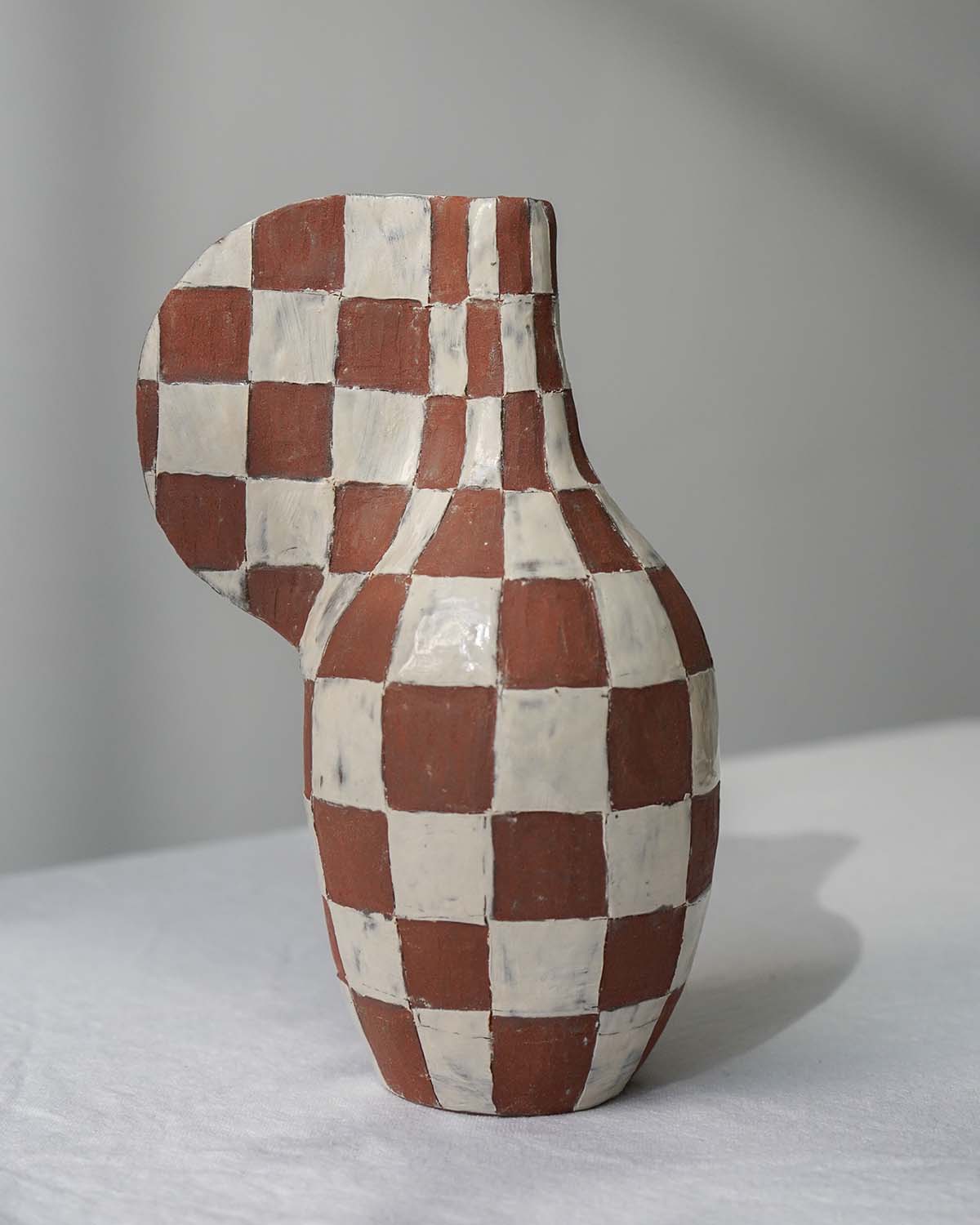 Maria Lenskjold Sculpture Brown White