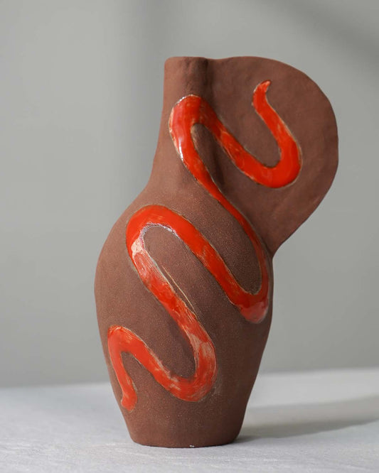 Maria Lenskjold Sculpture Orange Wave