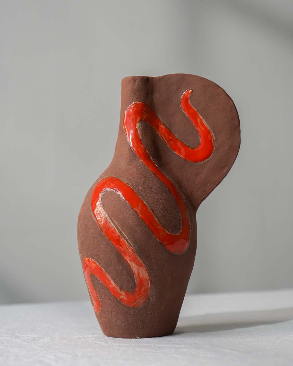 Maria Lenskjold Sculpture Orange Wave