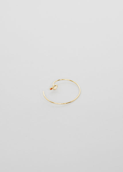 Spiral Earring · Opal · Yellow Topaz