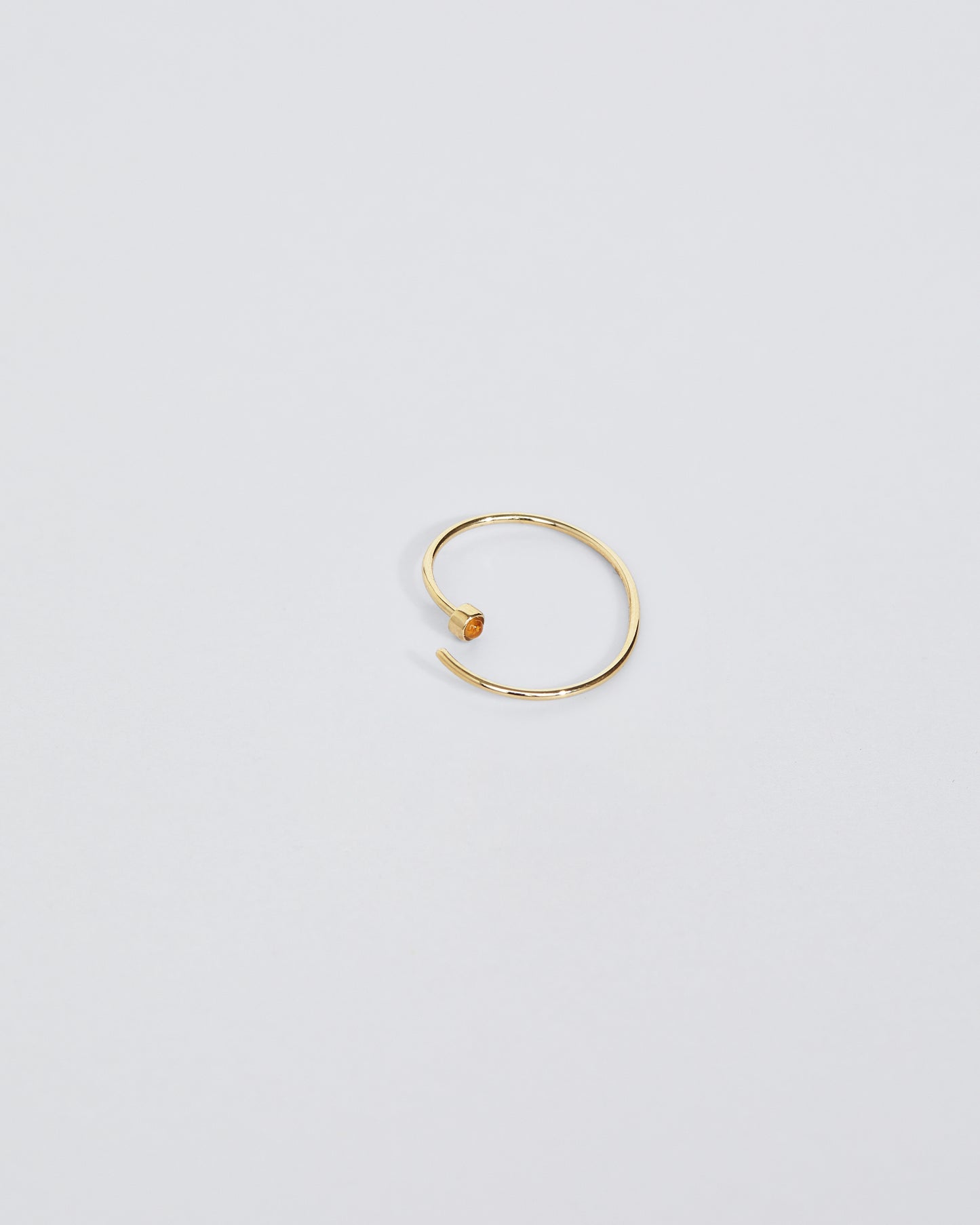 Spiral Earring · Yellow Topaz