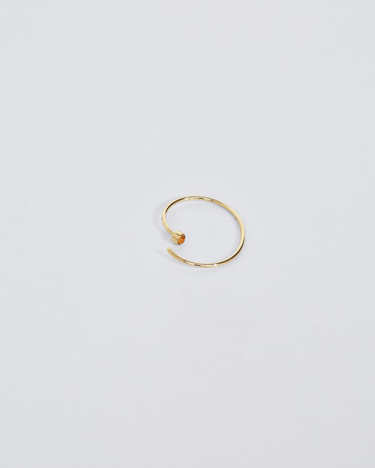 Spiral Earring · Yellow Topaz