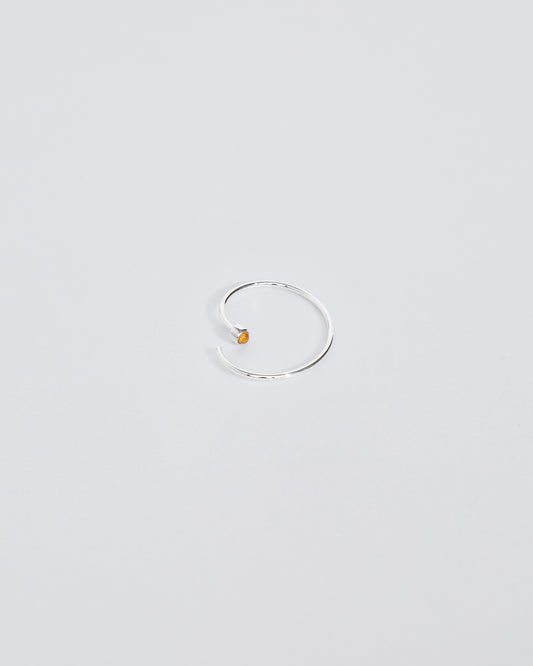 Spiral Earring · Yellow Topaz