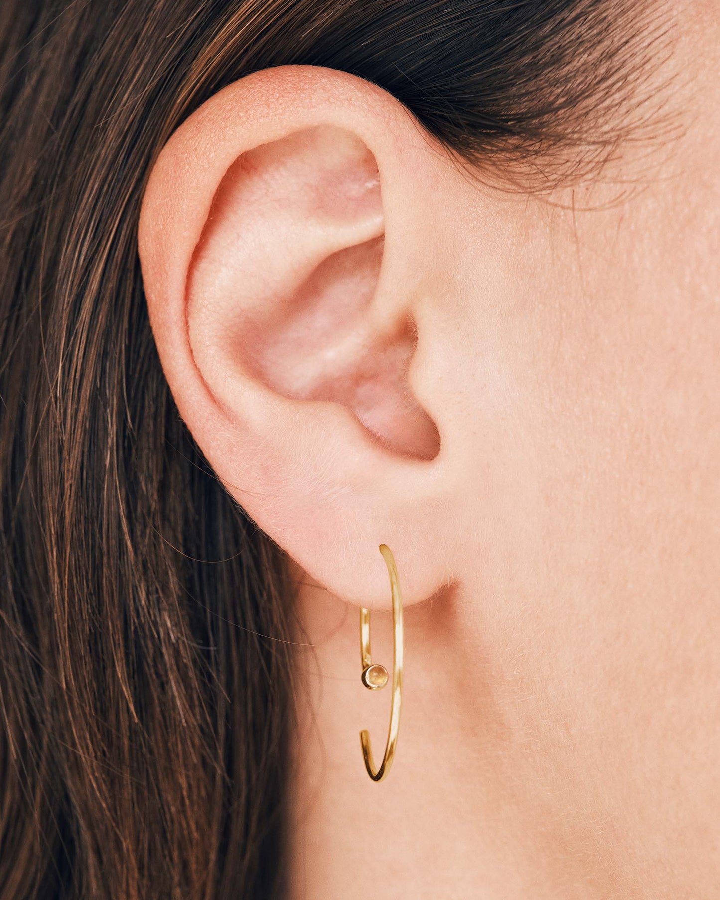 Spiral Earring · Yellow Topaz