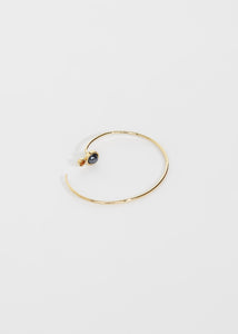 Spiral Earring · Hematite · Yellow Topaz - Trine Tuxen Jewelry