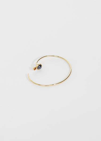 Spiral Earring · Hematite · Yellow Topaz - Trine Tuxen Jewelry